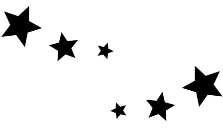 Stars black and white clipart