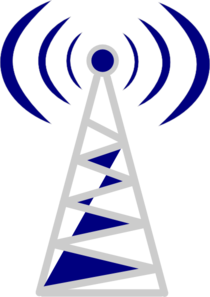 Telecom Tower Blue Clip Art - vector clip art online ...