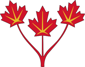 Three maple leaves of Canada.svg