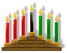 Kwanzaa Clip Art - Large Candles - African American Candles