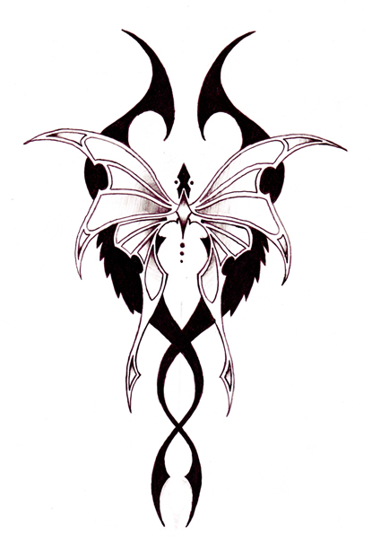 Tribal Butterfly Drawings - ClipArt Best