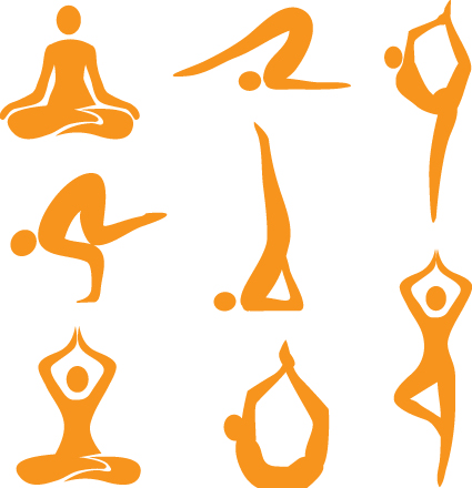 Vector Fitness with meditation logo set 03 - Vector Logo, Vector ...