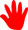 Red Hand clip art - vector clip art online, royalty free & public ...