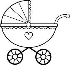 Baby shower clip art black and white - ClipartFox