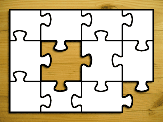 Free Jigsaw Puzzle Template Clipart - Free to use Clip Art Resource