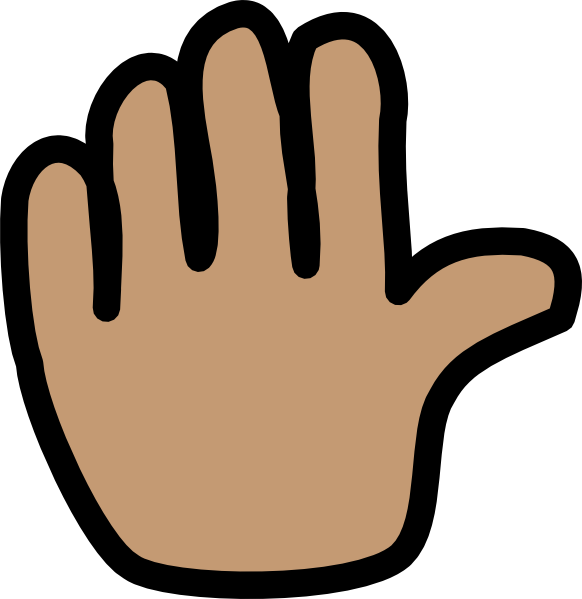 Goodbye hand clipart