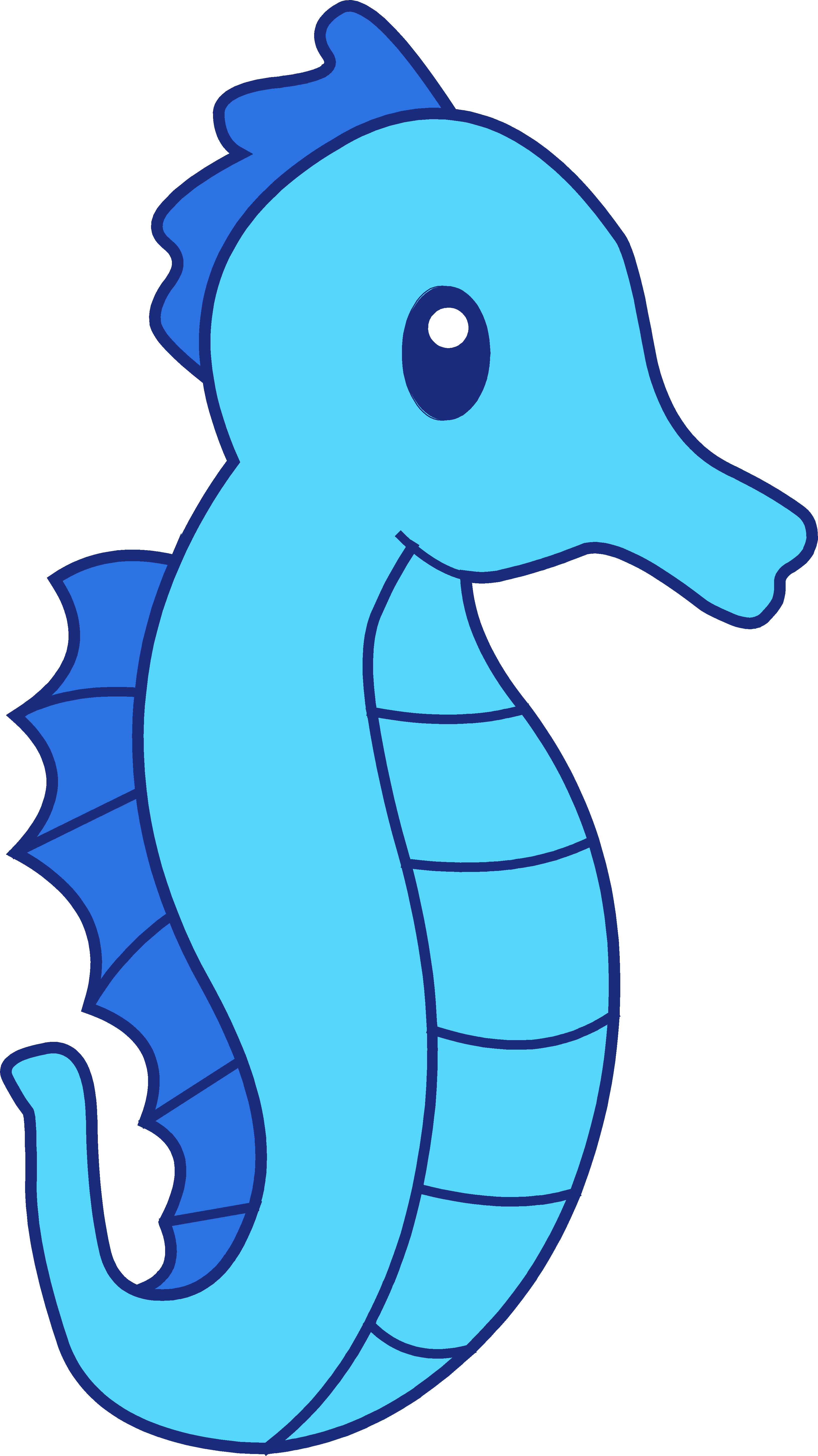 Mother seahorse clipart