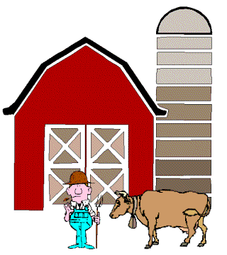 Barn cleaning tools clipart