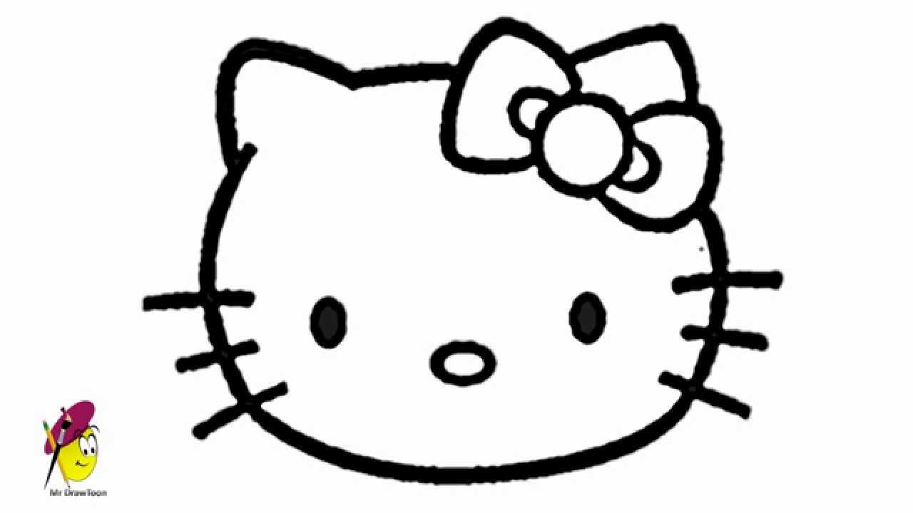 Face Hello Kitty - how to draw hello kitty - YouTube