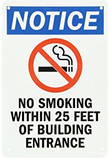 Amazon.com : ADVANTUS No Smoking Sign, 12 x 8 Inches, Red/White ...