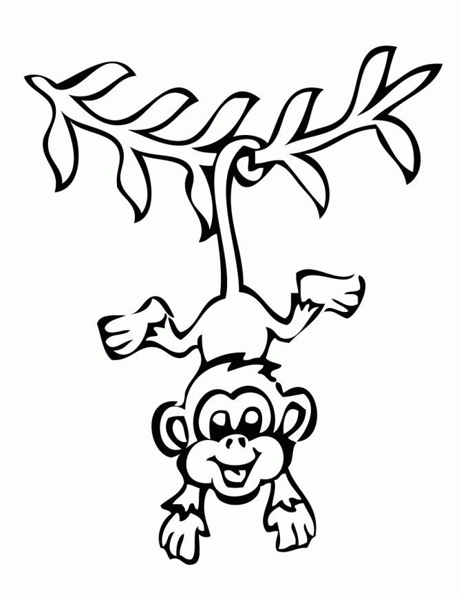 Cartoon Monkeys Coloring Pages - AZ Coloring Pages