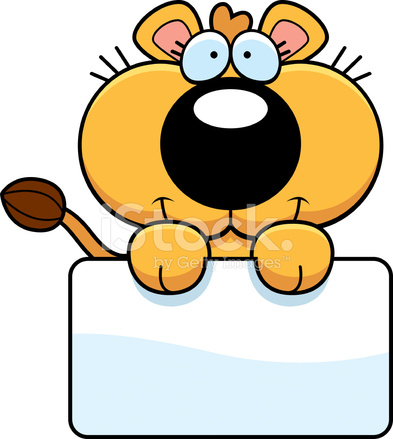 Cartoon Lioness Cub Sign stock photos - FreeImages.com