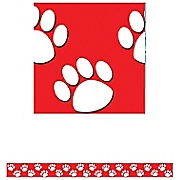 paw prints border trim