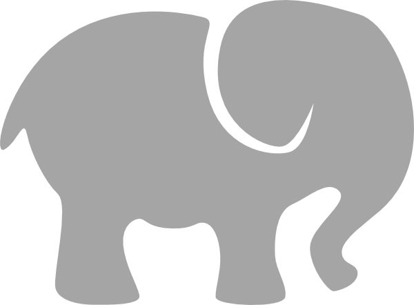 baby elephant outline