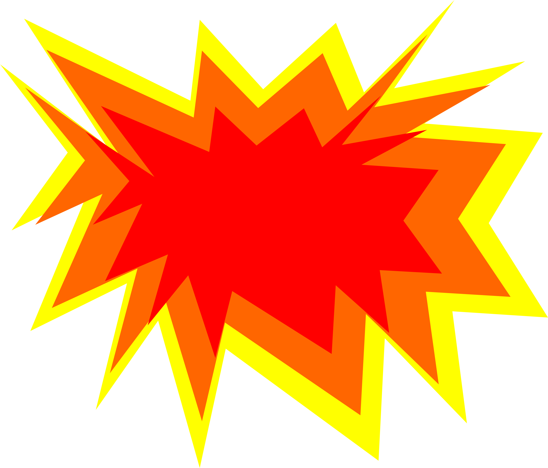Red explosion clipart