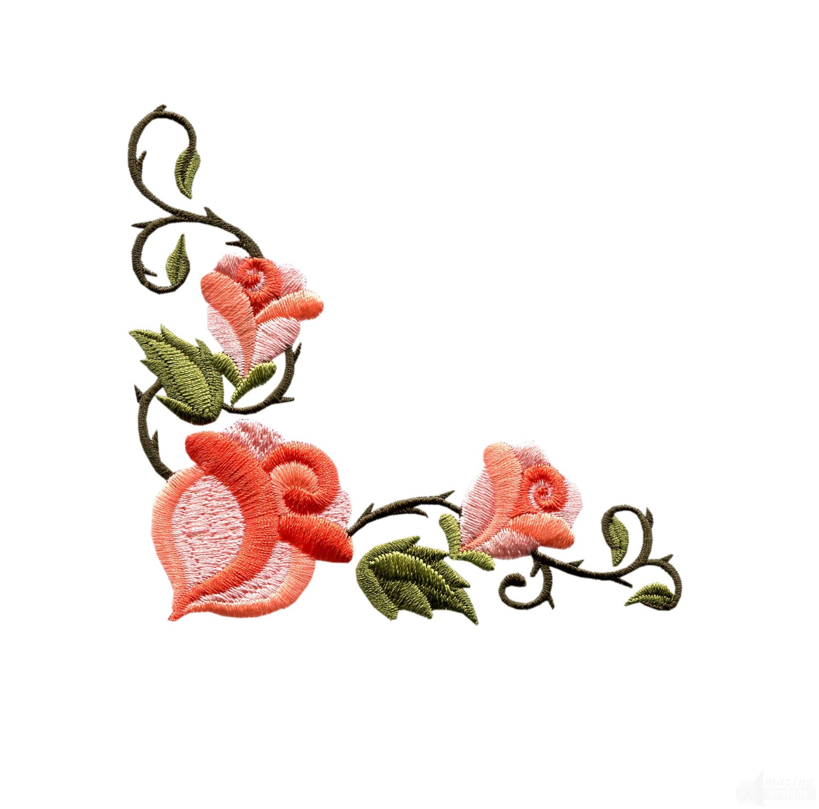 Rose Floral Border 3 Embroidery Design Clipart - Free to use Clip ...