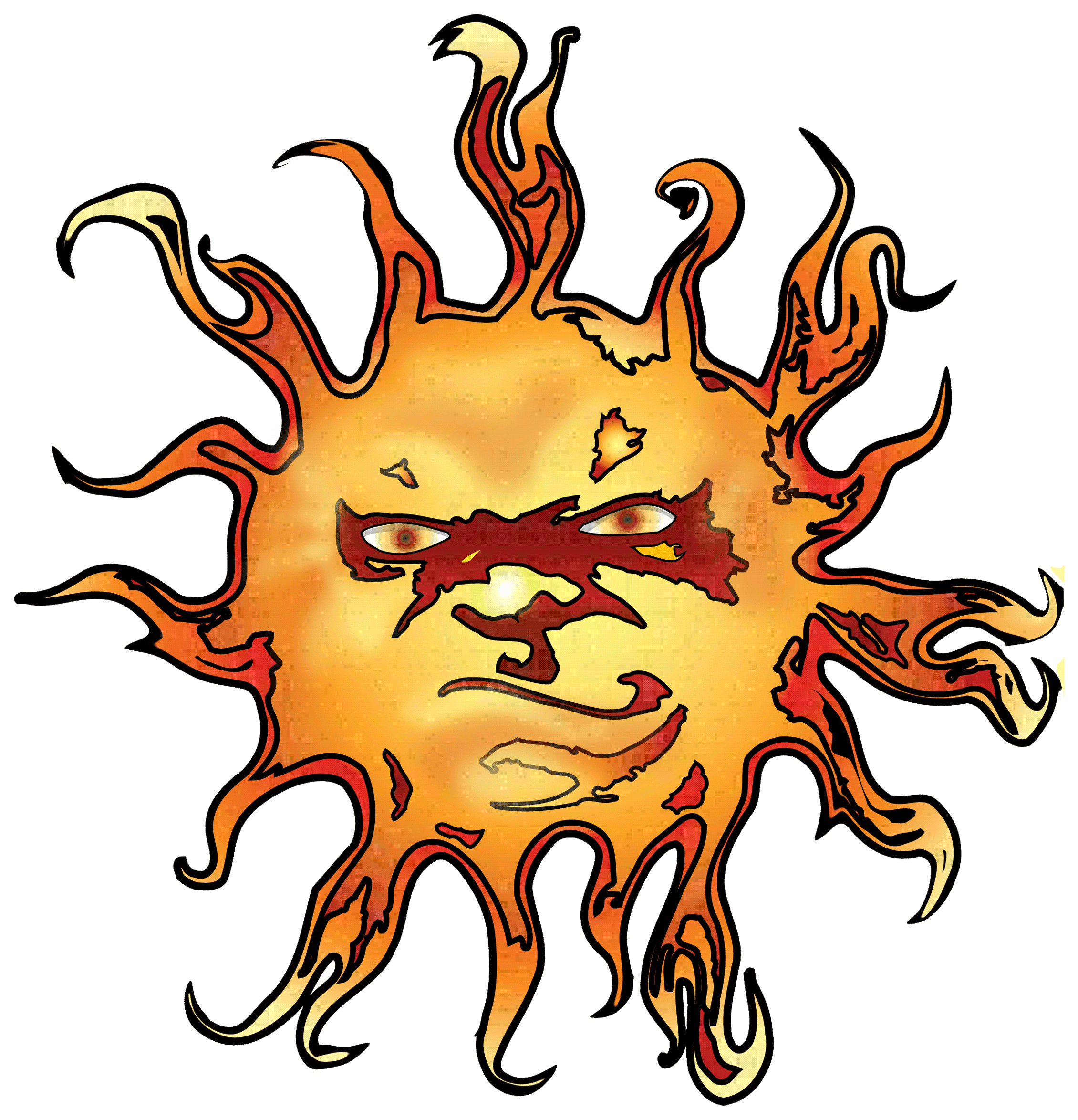 Hot Sun Cartoon Clipart Best