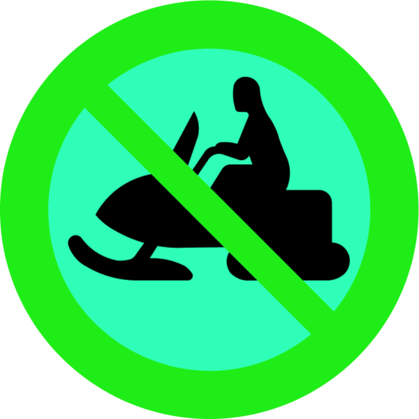 No Snowmobiles Sign - vector Clip Art