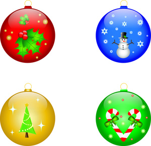 Holly and christmas ornament free holiday clipart