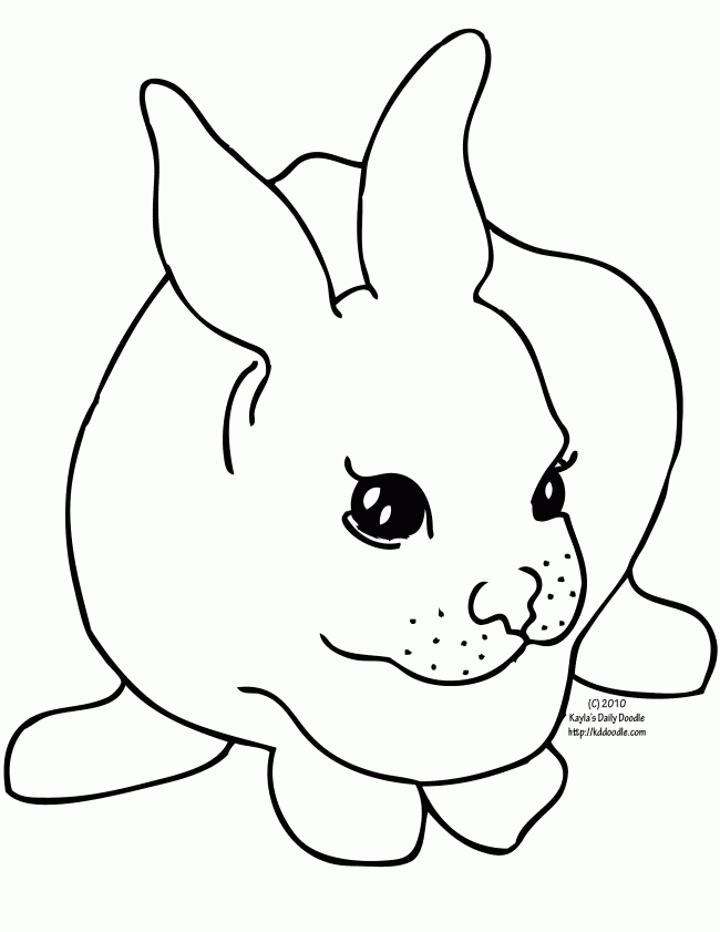 Free Printable Coloring Page/Clipart | Baby Bunny Rabbit