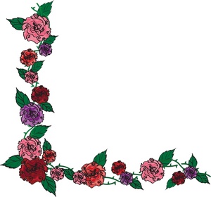 Pink Flower Border Clip Art - Free Clipart Images