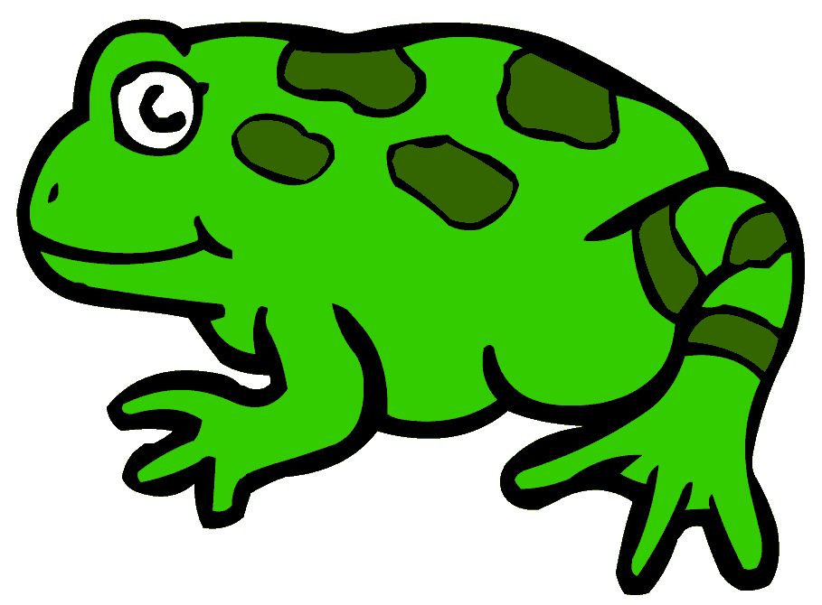 Green frogs clipart