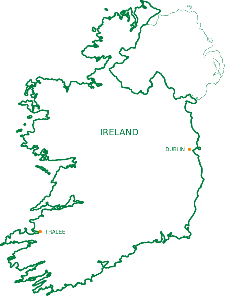 Tralee Ireland Map Clip Art - vector clip art online ...