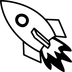 Rocket Ship Clip Art Black And White