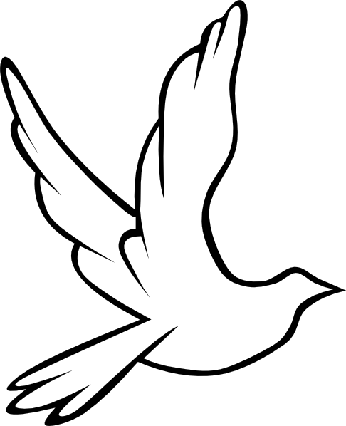 Holy Spirit Dove Clipart Black And White - Free ...