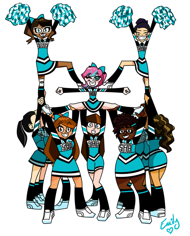 Pictures Of Cartoon Cheerleaders