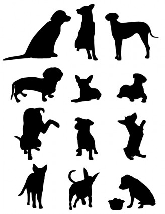 Dog silhouette Free vector for free download about (46) Free ...
