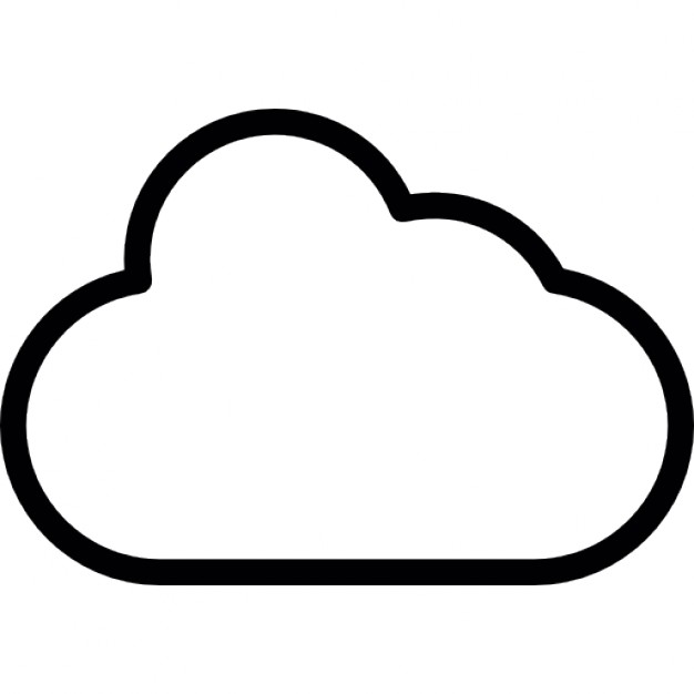 Cloud shape, IOS 7 interface symbol Icons | Free Download