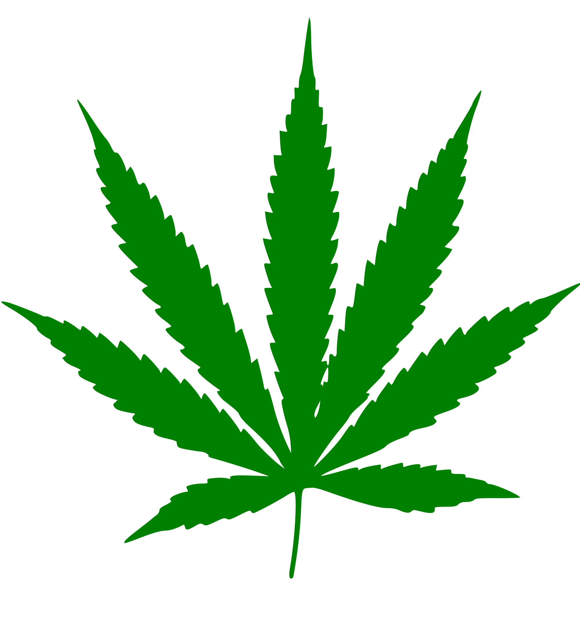Weed Marijuana Leaf Clip Art | Jos Gandos Coloring Pages For Kids