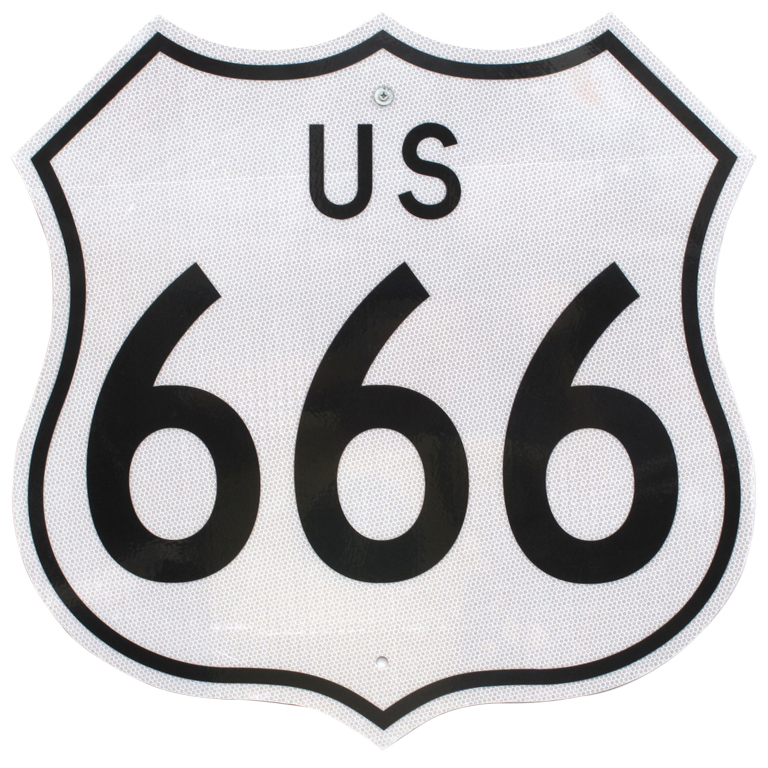 Original and Authentic New Mexico Route 666 Reflective Road Sign