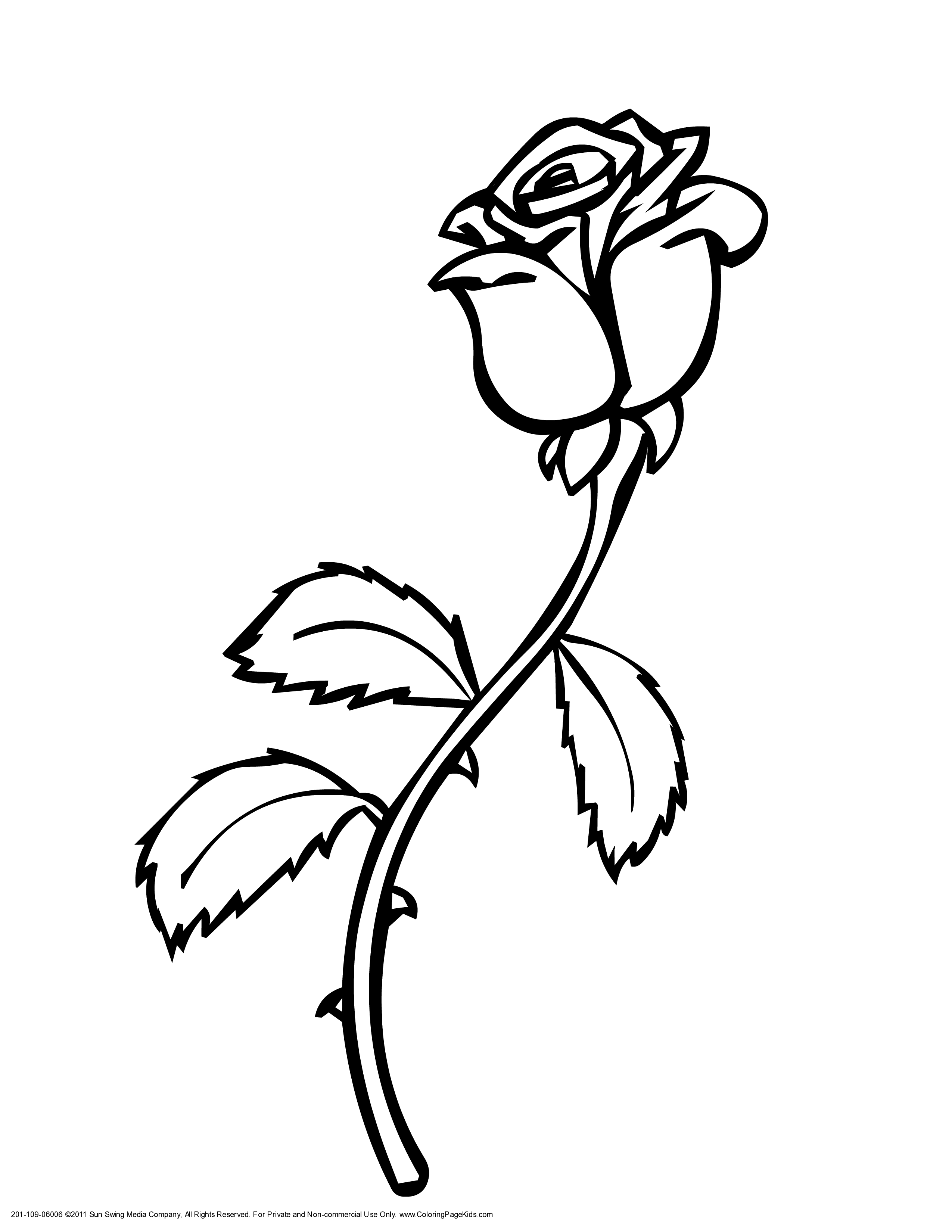 ROSE COLORING PAGES |