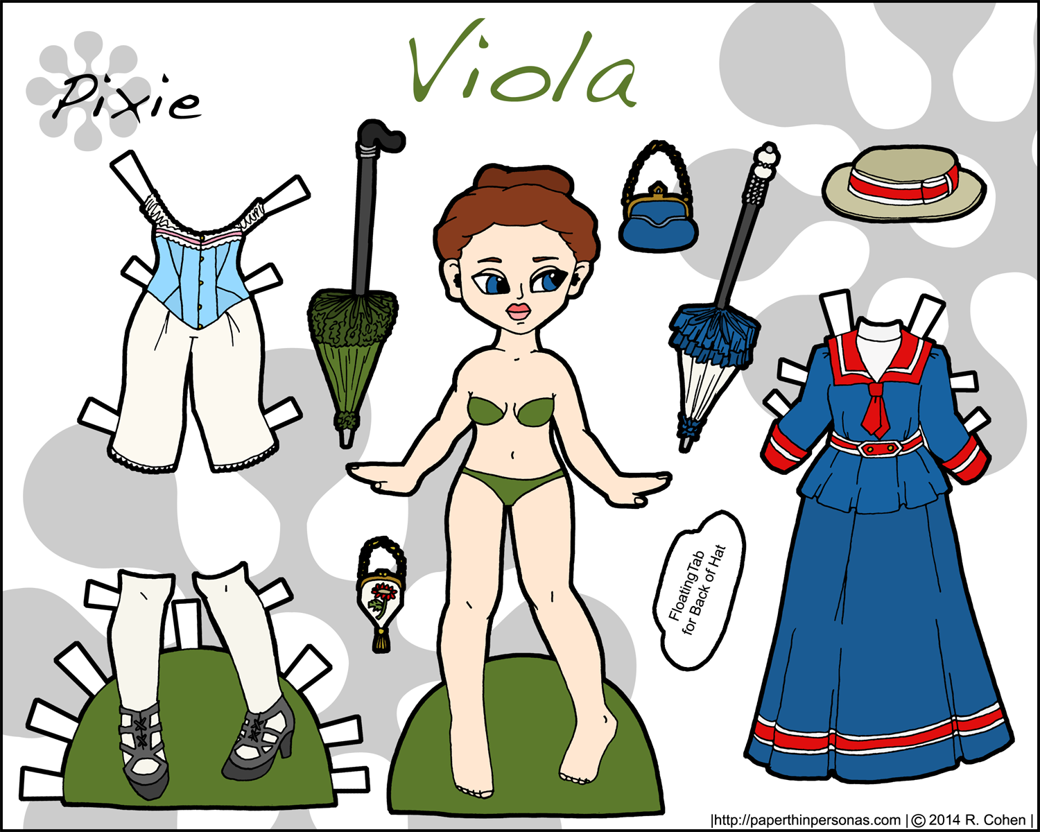 Historical Paper Dolls to Print From 900 to 1970