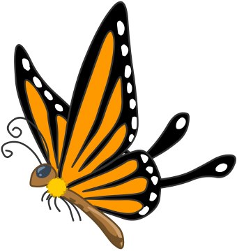 Flying butterfly free clipart