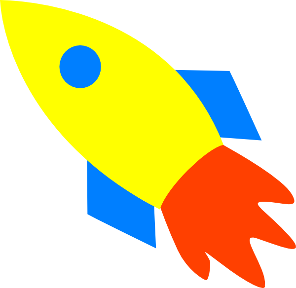 Rocket Ship Yellow 44 Clip Art - vector clip art ...