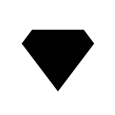 Diamond shape clip art black and white