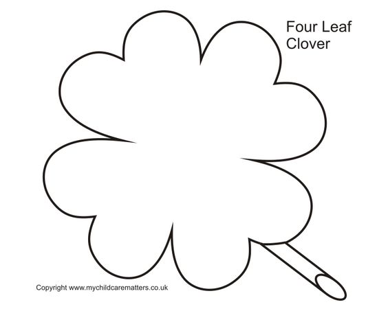 Outline images, Four leaf clover and Four leaves