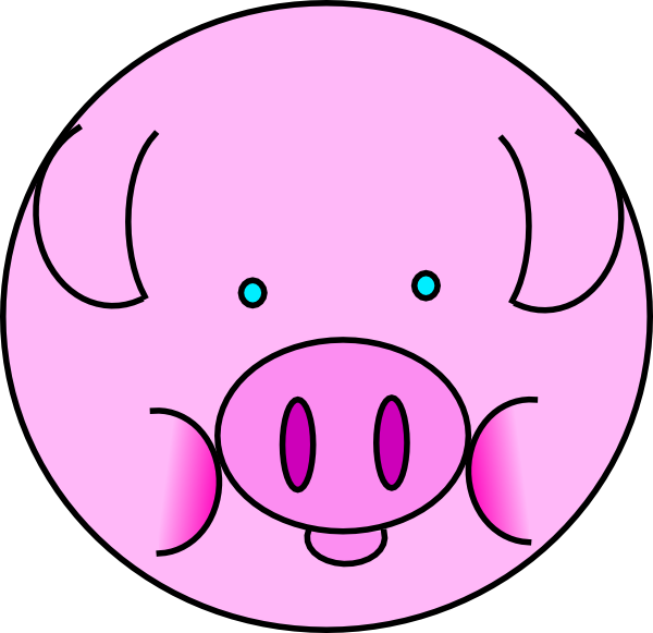 Baby Happy Face Cartoon Farm Pink Pig Cute Hog - ClipArt Best ...