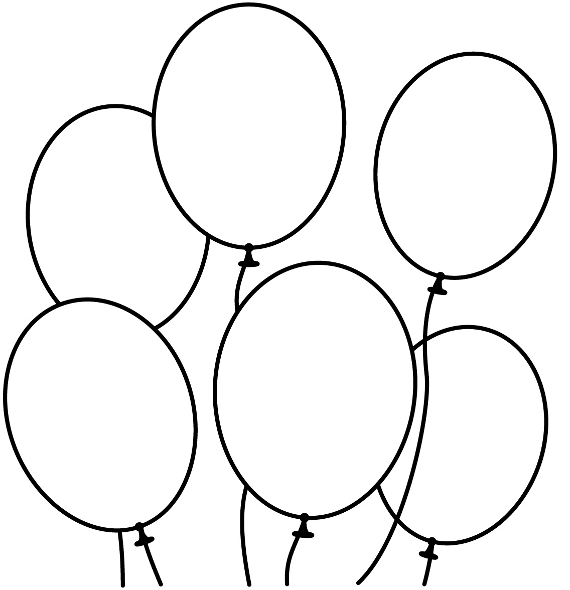 Six Beautiful Balloons Coloring Pages - balloons Coloring Pages ...