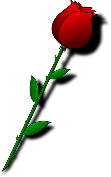 Single Red Rose Clipart