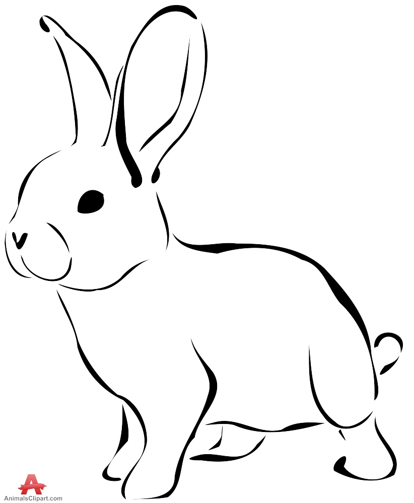 Bunny outline clipart