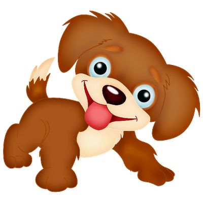 Cute dog cartoon clipart