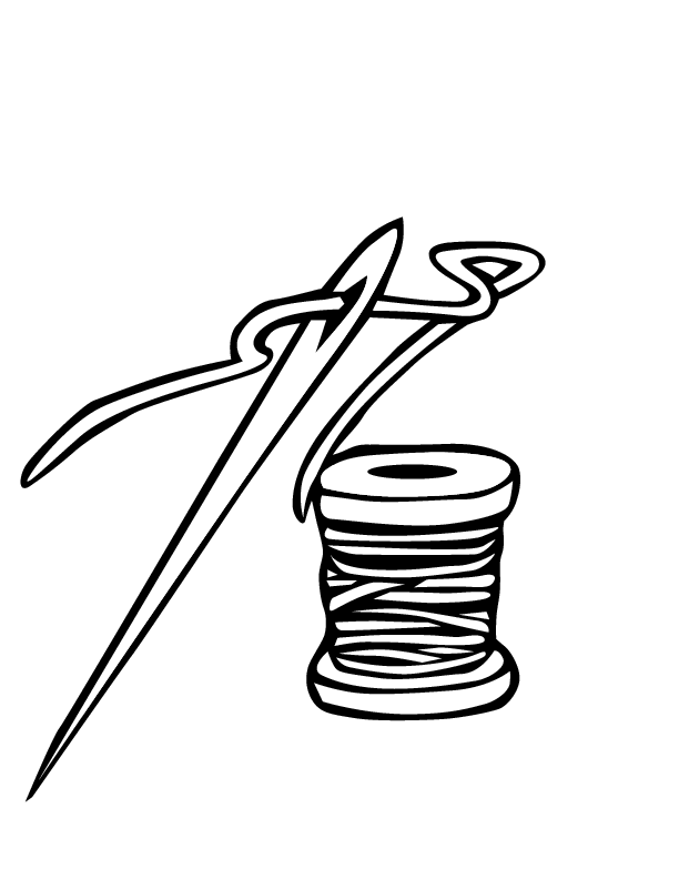 Needle and thread clipart free