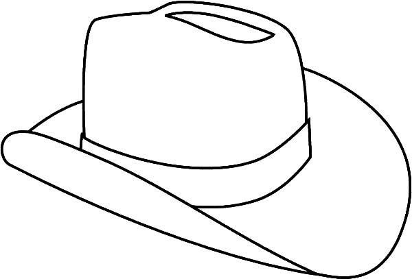 Cowboy Hat Outline Coloring Pages | Coloring Sun
