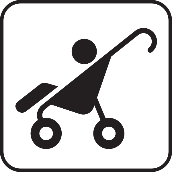 Stroller White Clip Art - vector clip art online ...