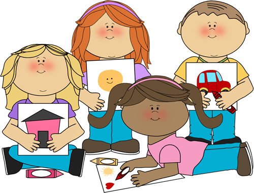 Clipart of school children