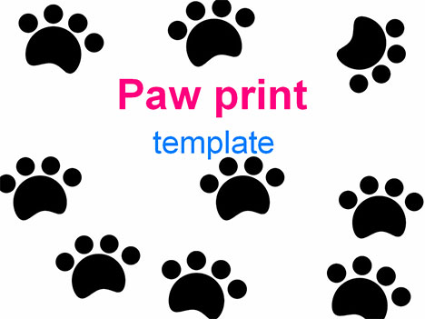 Paw Print Template | Free Download Clip Art | Free Clip Art | on ...